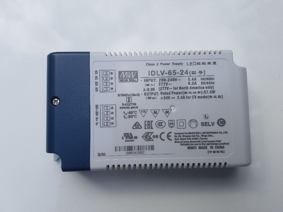 Transformador MEAN WELL IDLV-65-24, IP20