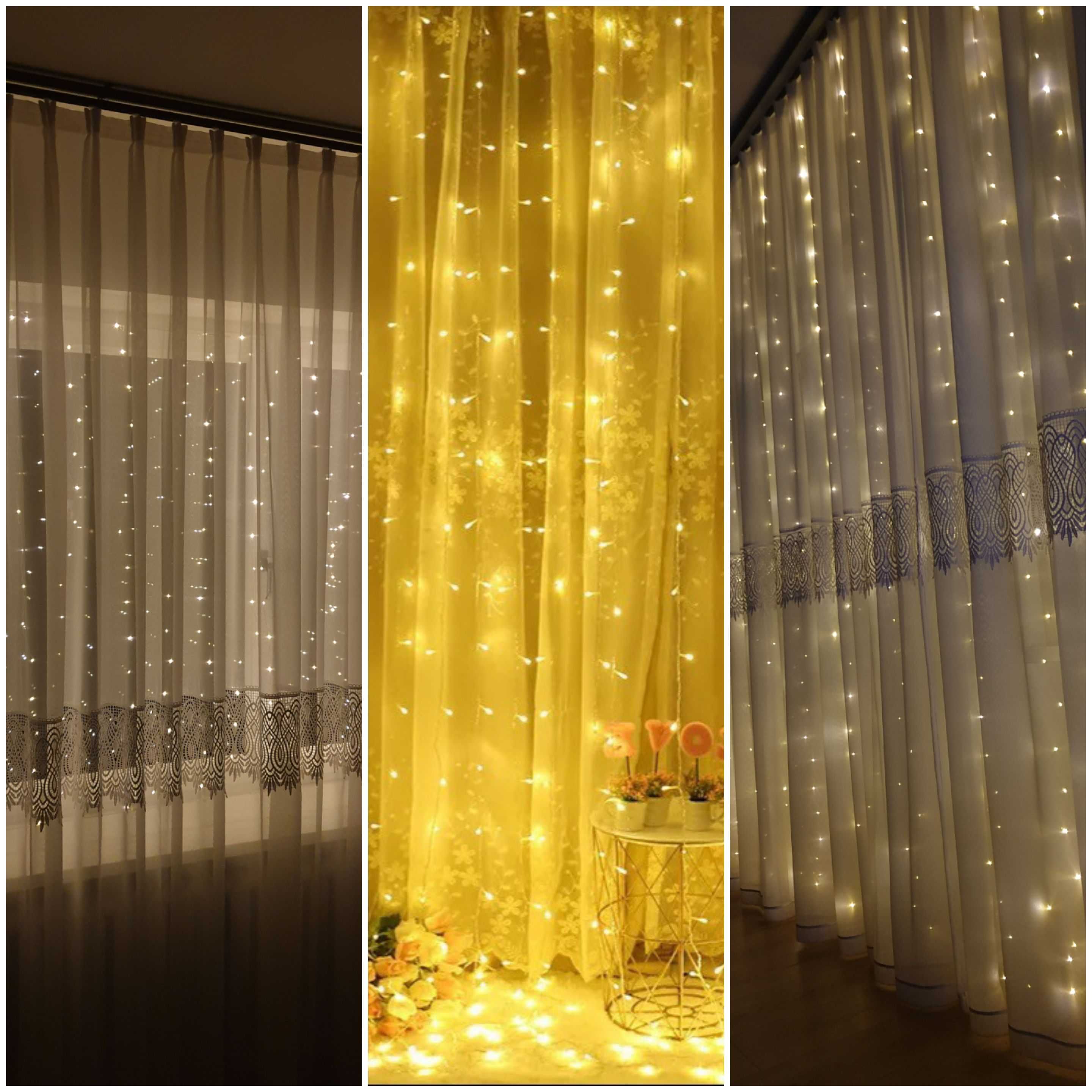 Led 300szt 3mx3 lampki oświetlenie świąteczne swieta ledy kurtyna