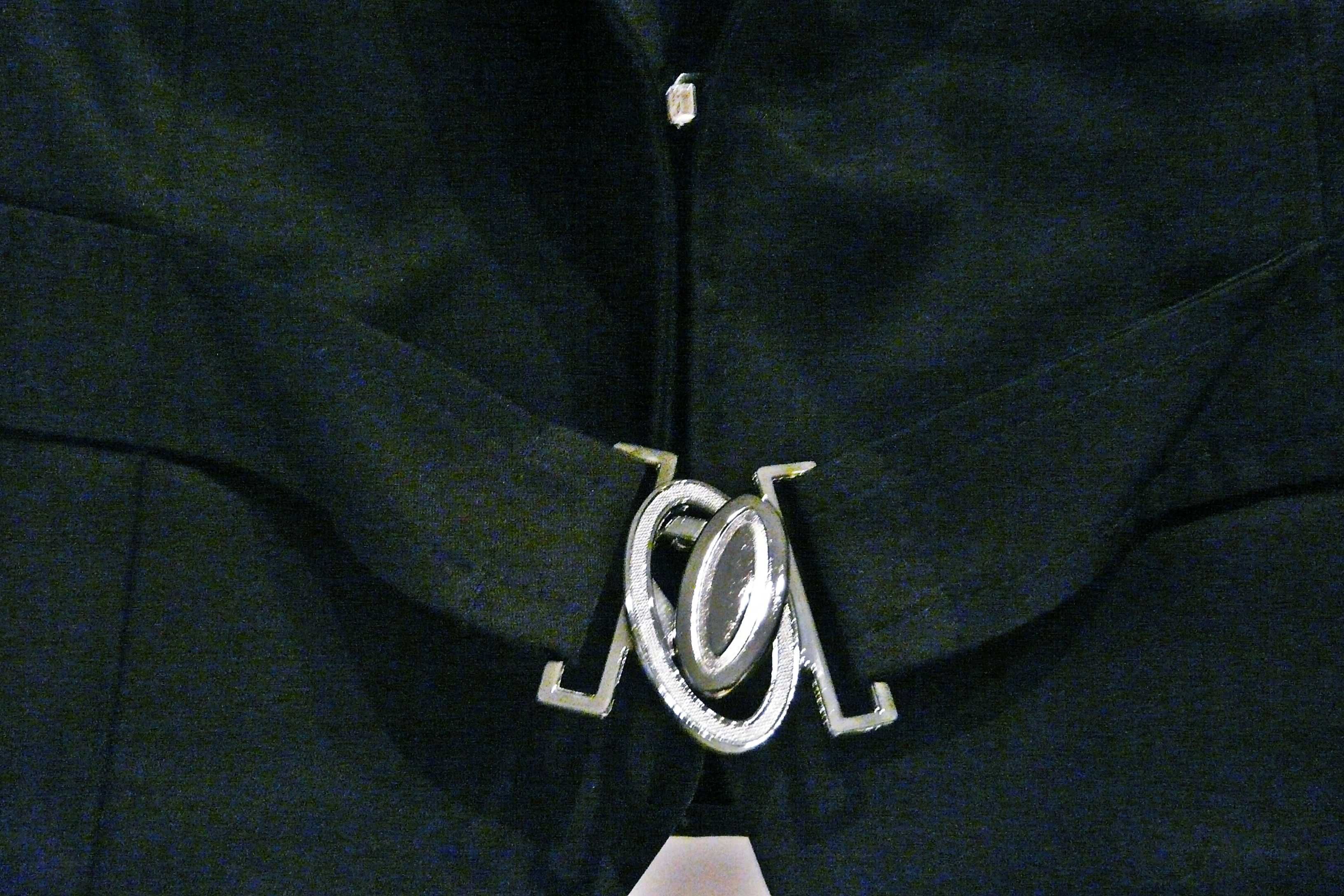 Marynarka wizytowa French Fashion, atłasowa, czarna, r. 46.
