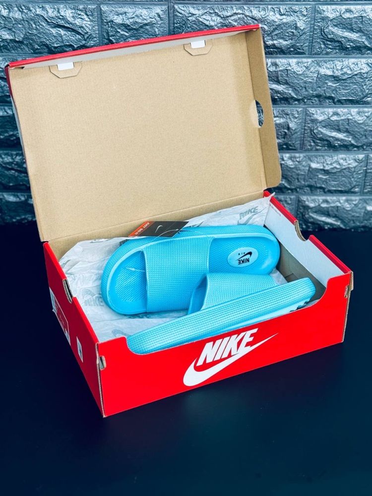 Шлепанцы Nike женские Шлепки сланцы тапочки Найк голубые Топ продаж!