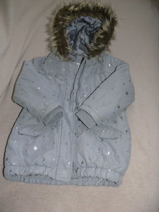 Ciepła francuska kurtka dla dziewczynki na 2-3 lata