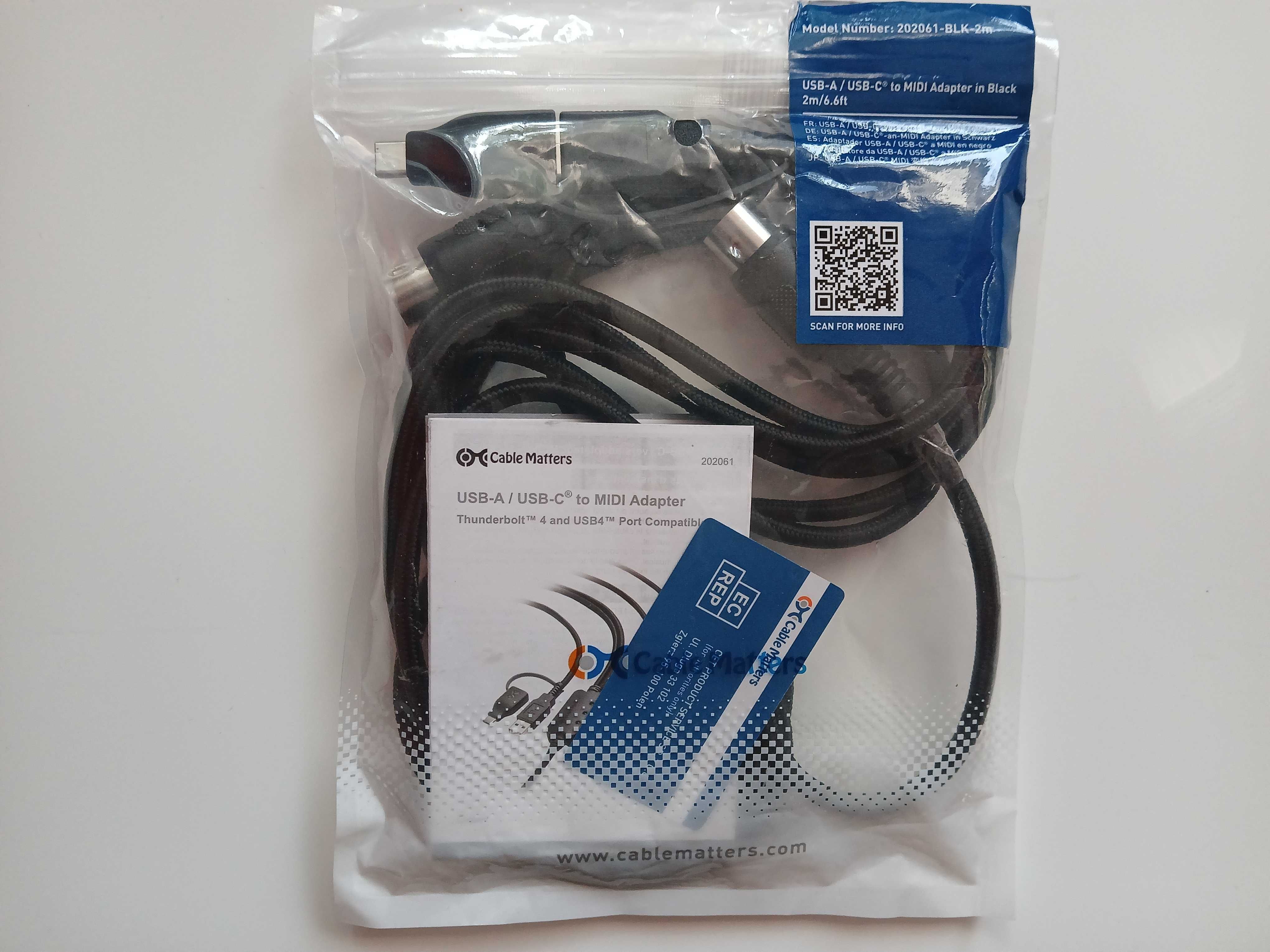 Adapter USB-A / USB-C do MIDI