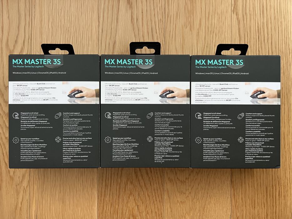 Rato LOGITECH MX Master 3S (Bluetooth - 8000 dpi - Preto)