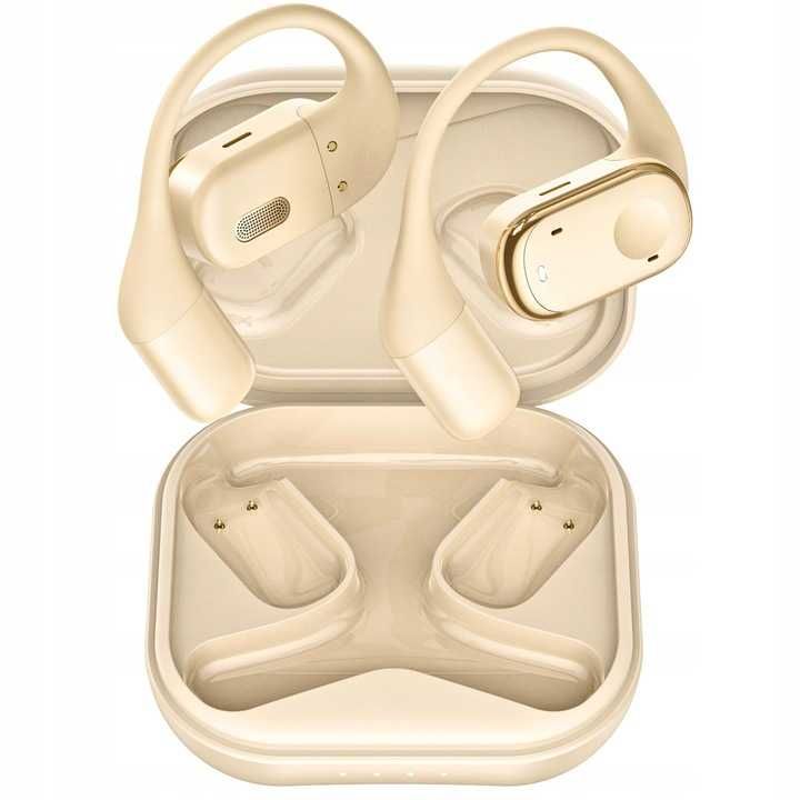 Słuchawki Bluetooth Open Ear kremowe