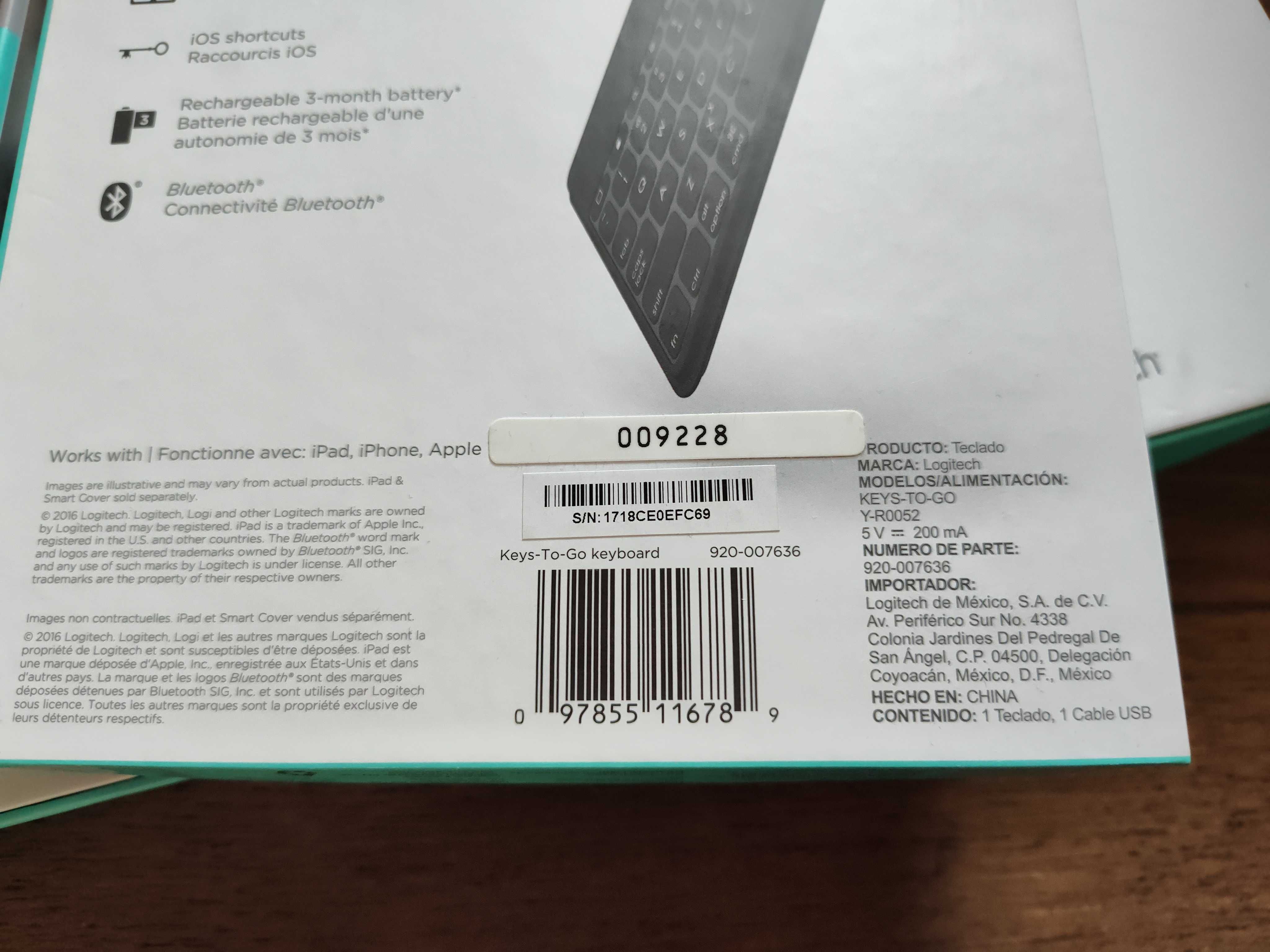logitech KEYS-TO-GO   беспроводная клавиатура НЕ ДЕРЖИТ ЗАРЯД
