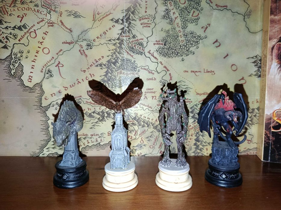 Senhor dos anéis peças chumbo xadrez