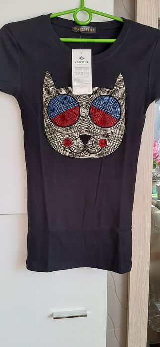 Bluzka czarna prazek Nowa S,M,