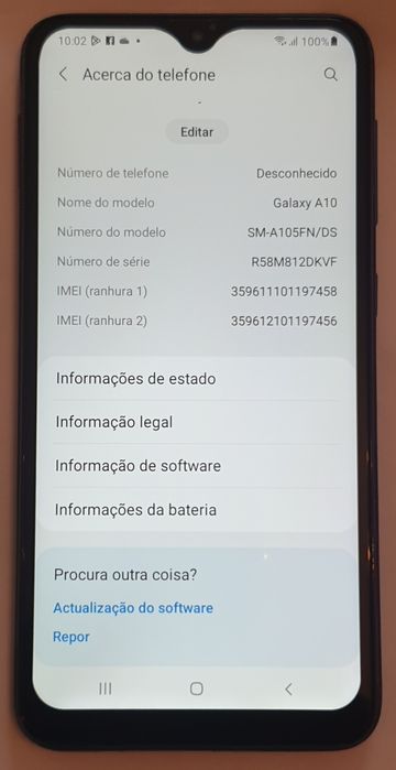 Telemóvel Smartfone android samsung a10
