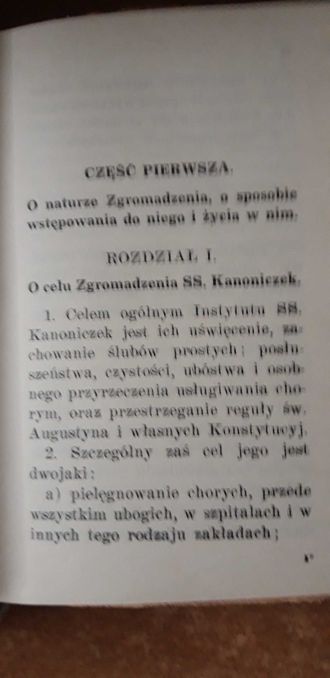 KONSTYTUCJE Instytutu SS Kanoniczek Ducha Św. - Kraków 1929 skóra cudo