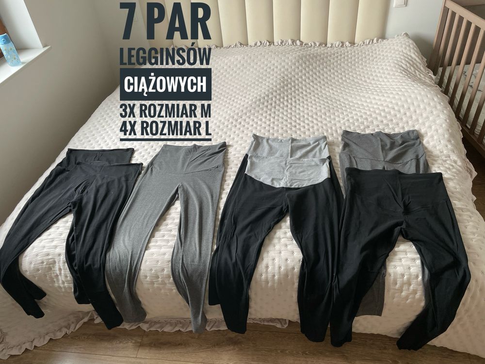 7 par legginsy ciążowe 3xM 4xL