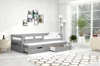 Łóżko drewniane dwuosobowe dla dzieci Alan, materace 200x90 gratis!