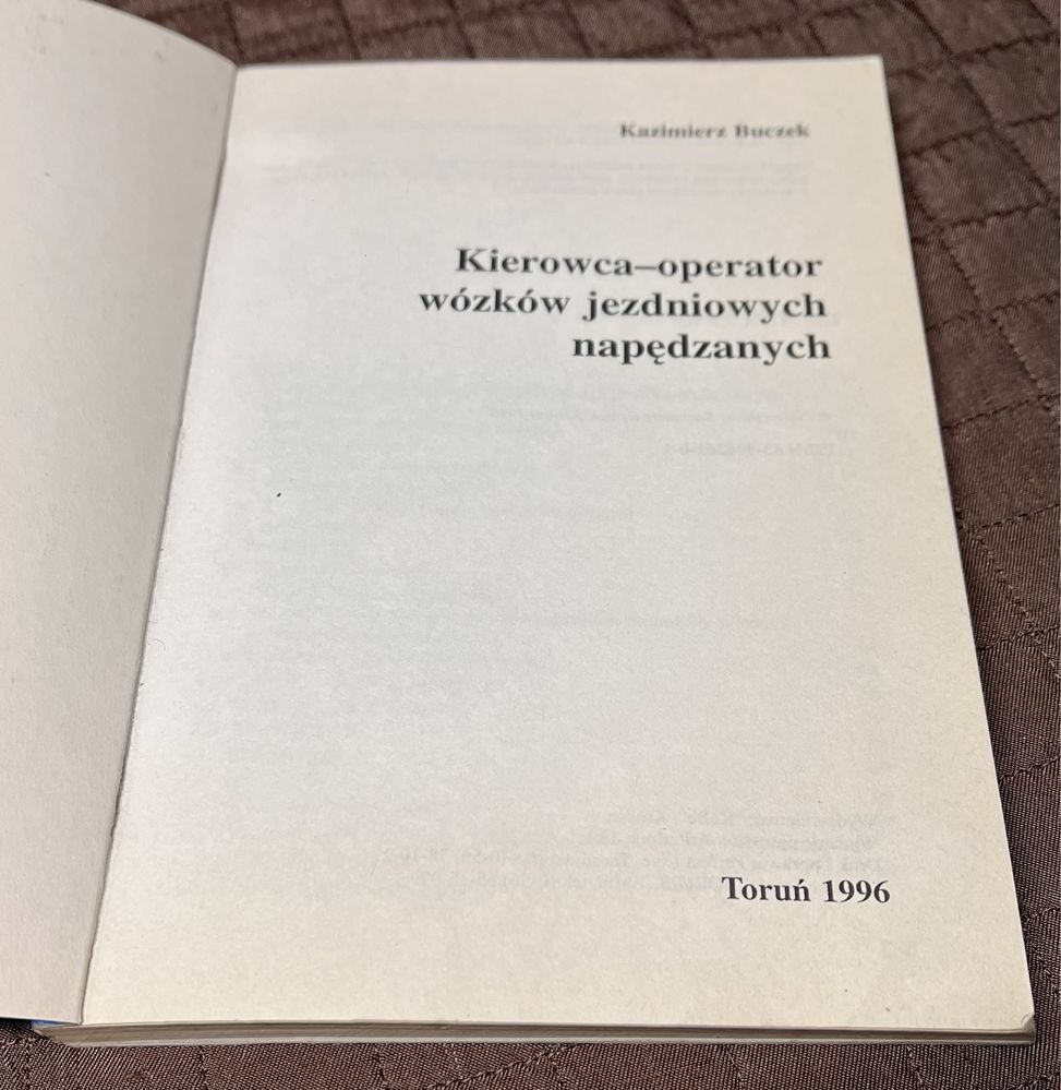 Książka Kierowca operator wózków jezdniowych 1996