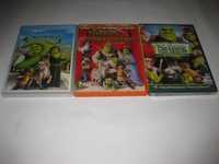 3 filmes em DVD da saga "Shrek"