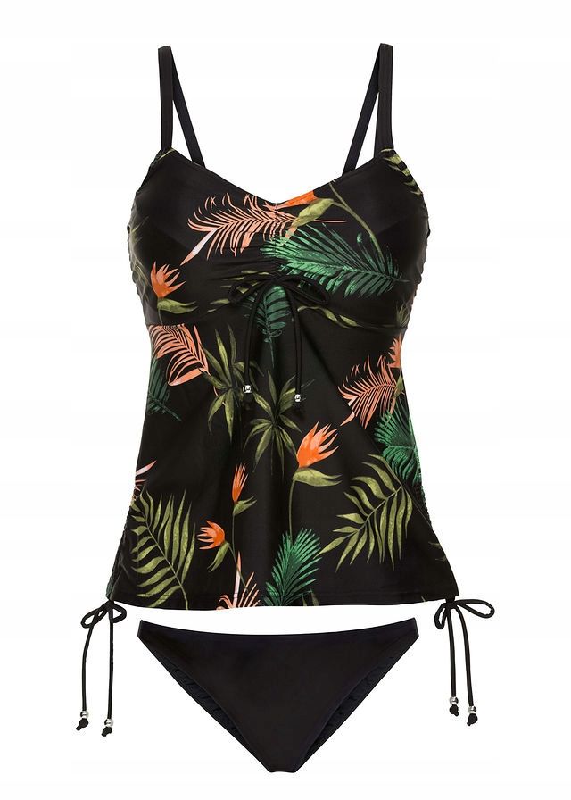 B.P.C tankini z fiszbinami czarne we wzory^40(80C)