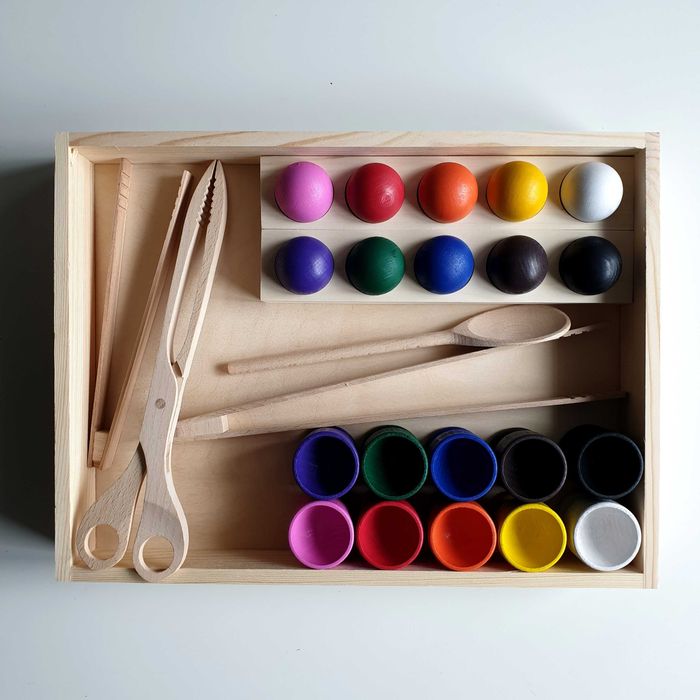 sorter - układanka lewopółkulowa - zestaw Montessori 10szt