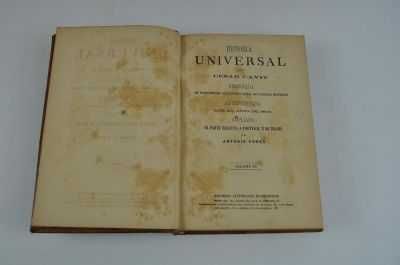 Edição antiga da História Universal de César Cantu, act. até 1879
