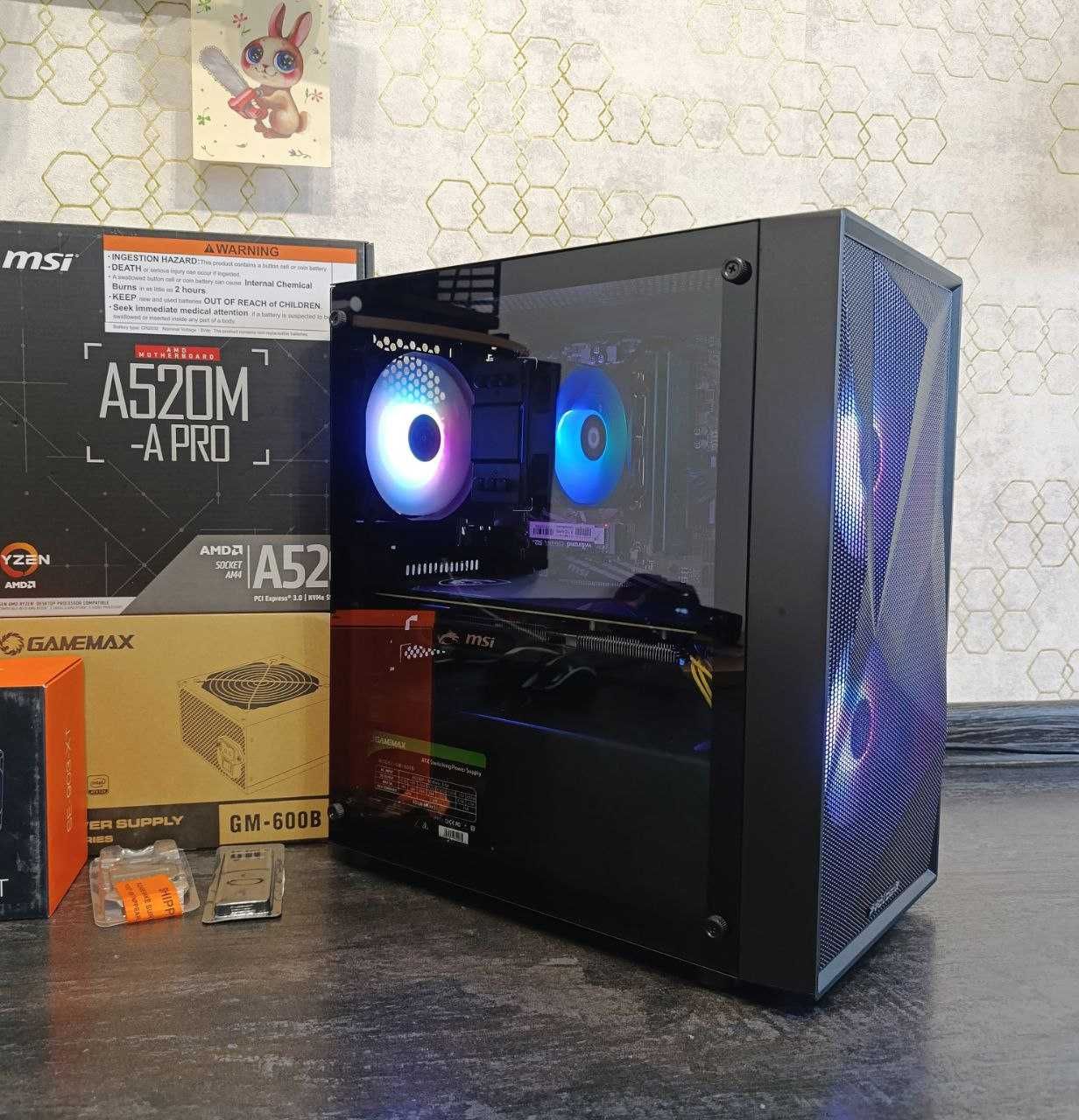 Ігровий ПК Ryzen 5 5600 RX 5600 XT 6GB  6|12 ядер 16 DDR4 M.2 512 AM4
