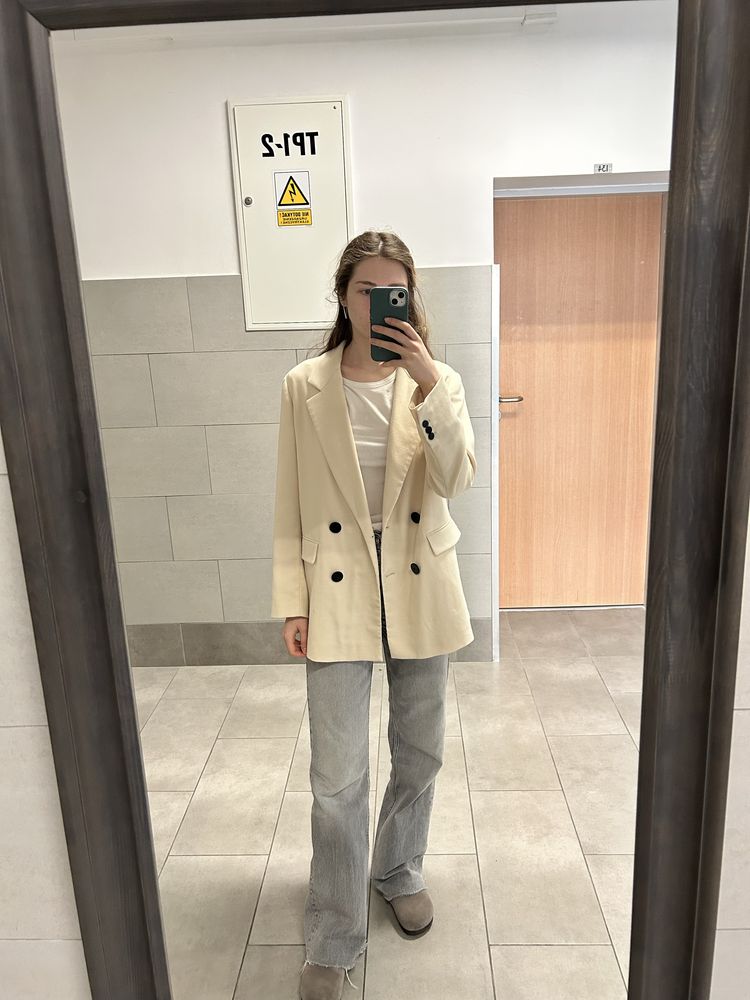 Marynarka Zara w kolorze ecru
