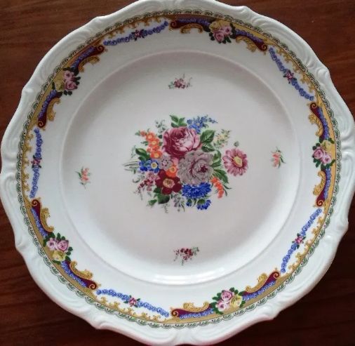 3 peças de porcelana Limoges pintadas à mão (NOVAS)