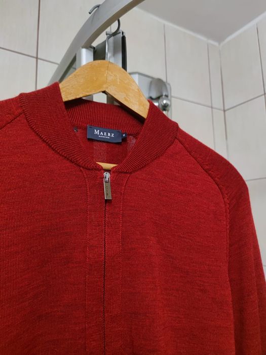 Sweter sweterek Maerz 48 męski L unisex damski wełniany wełna naturaln