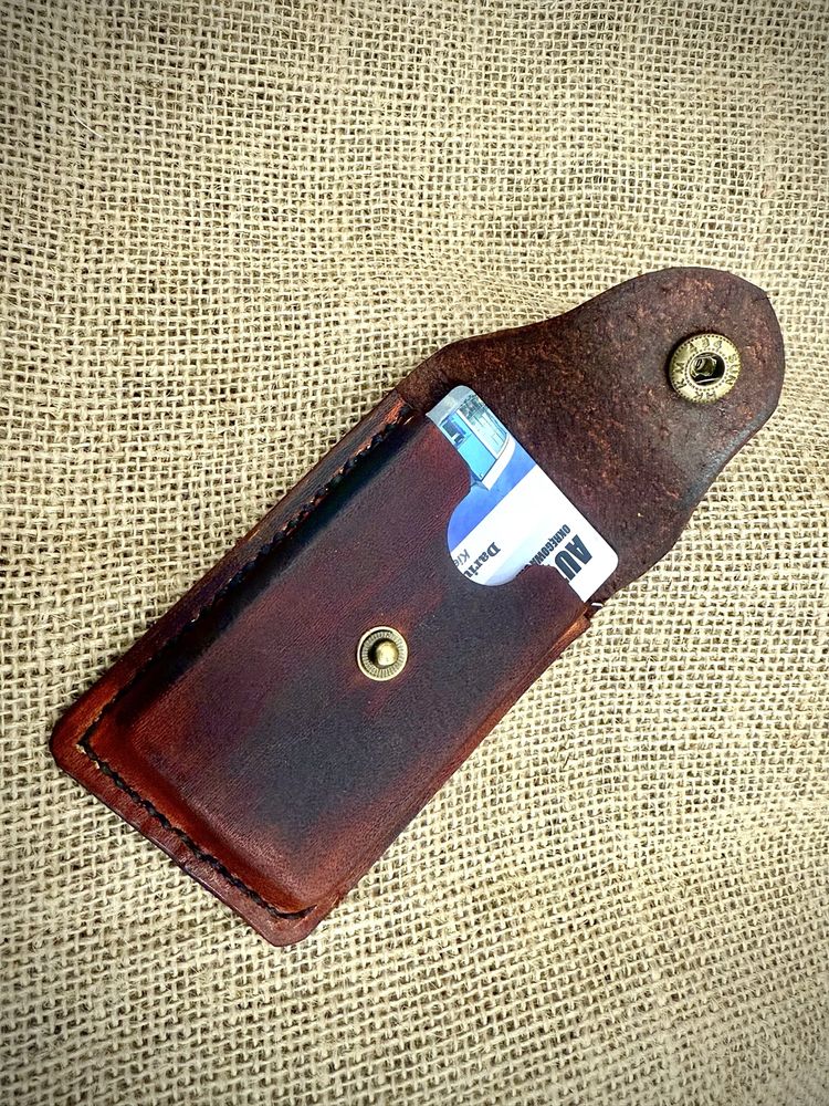 Etui pokrowiec na wizytówki, karty  itp - edc , handmade .