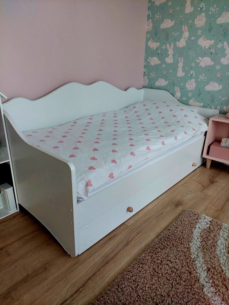Łóżko dziecięce białe MDF  160x80