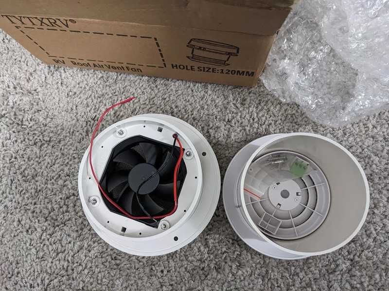 Wentylator wyciągowy DC12V +panel słoneczny do jachtów kamperów domków