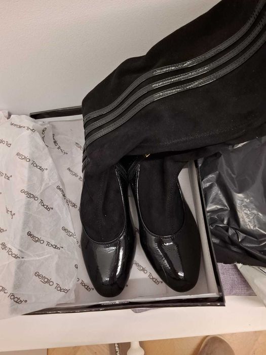 Botas novas de cano alto pretas n. 39!