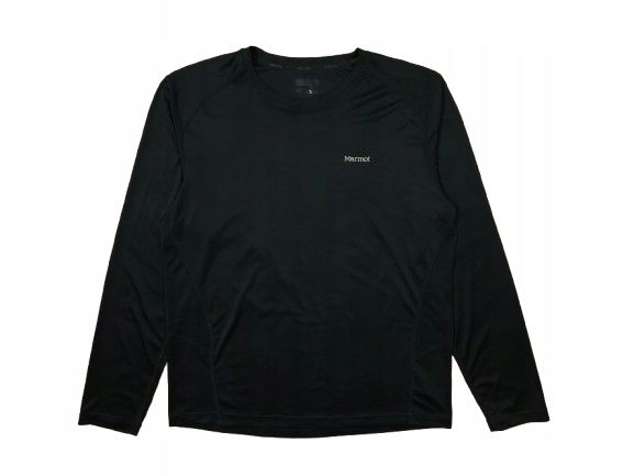 MARMOT Bluzka Techniczna Męska Czarna Logowana r. XL
