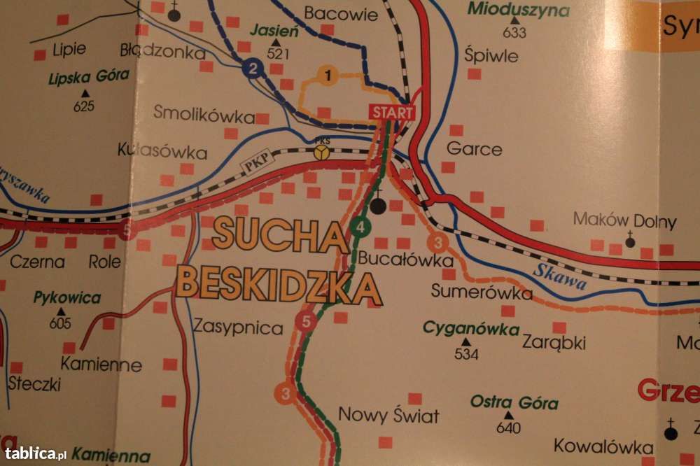 Trasy Rowerowe-Sucha Beskidzka i okolice-mapa-179