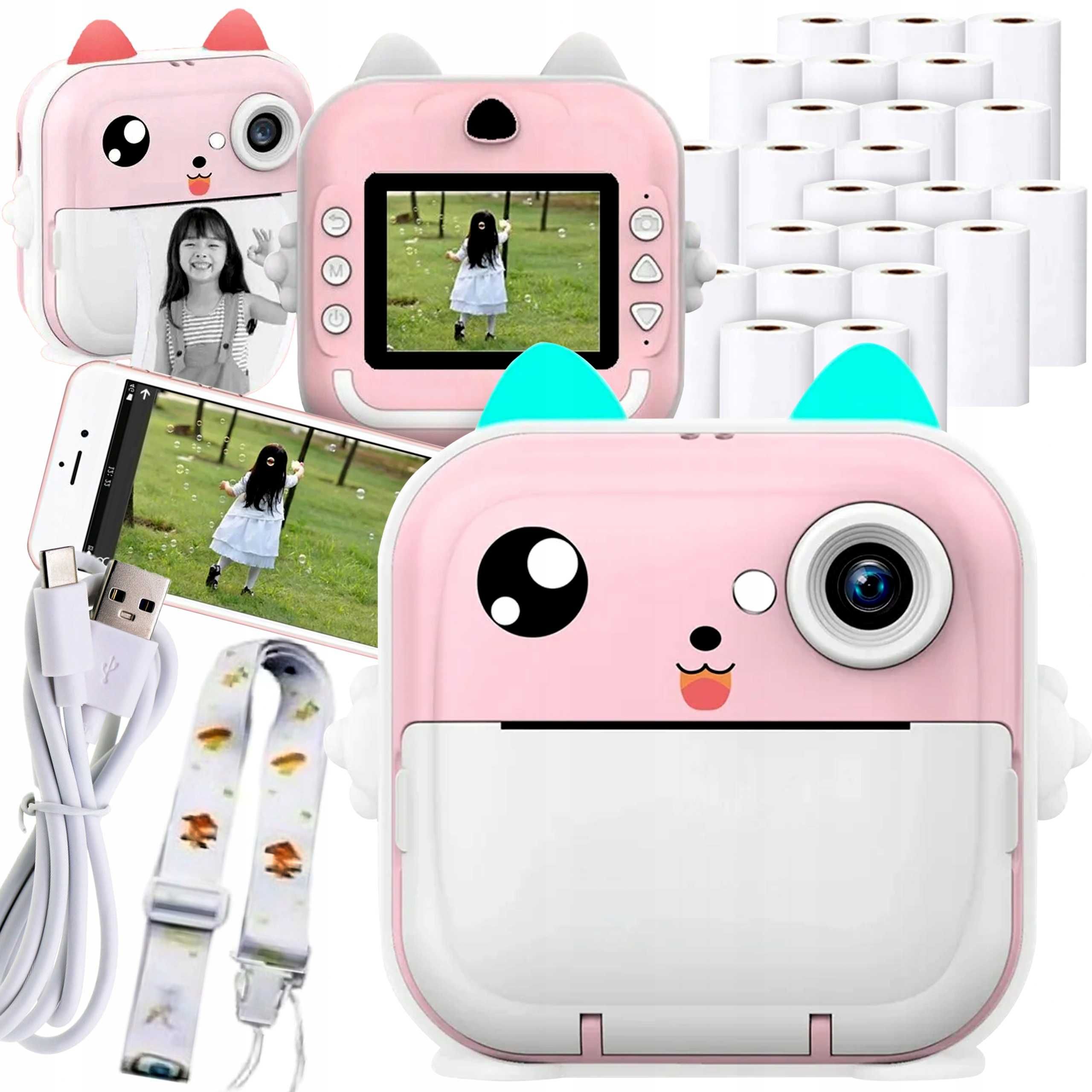 Mini drukarka i aparat 3w1 dla dzieci + gratisy – idealny prezent!