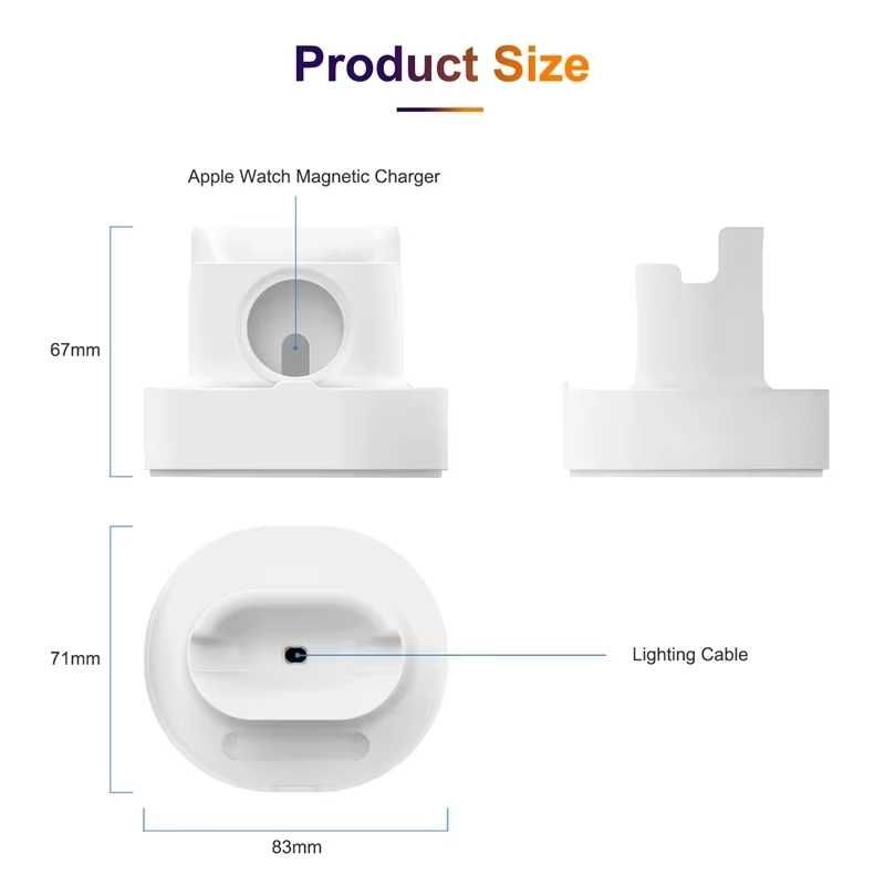 Silikonowy stacja dokująca iPhone IWatch Airpods