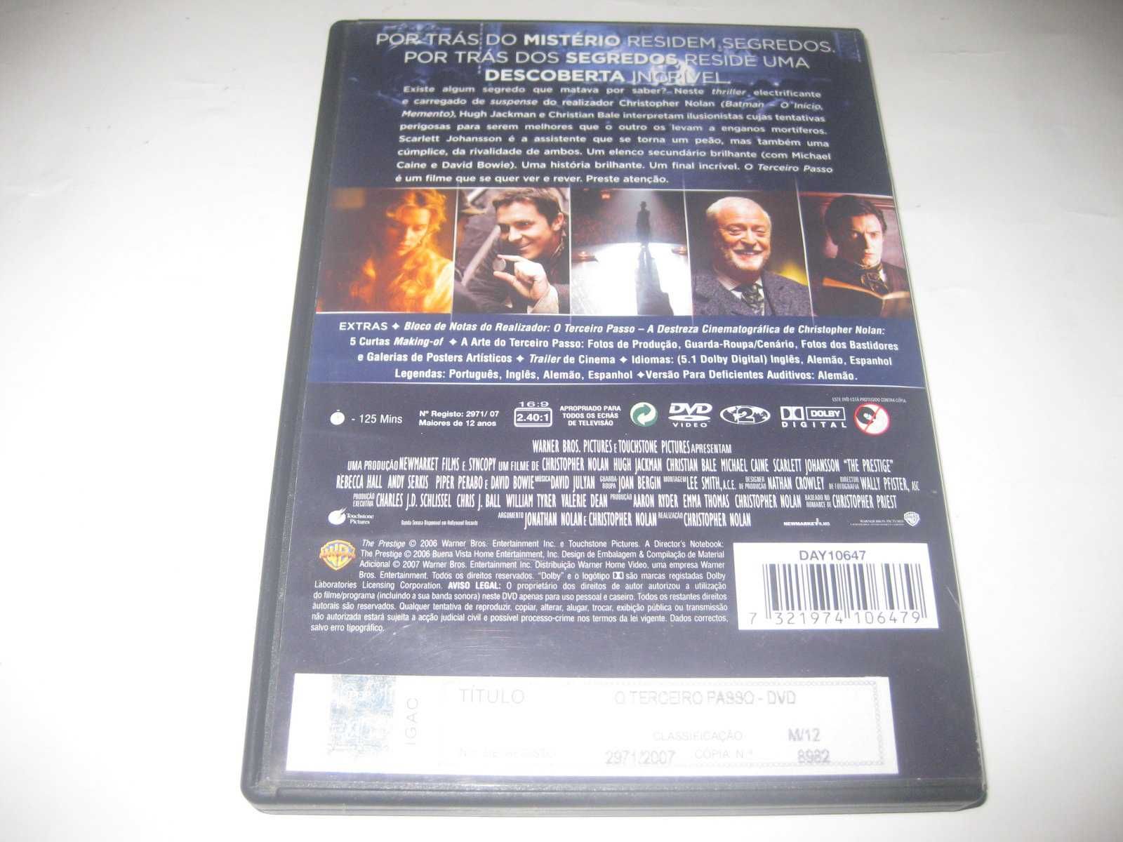 DVD "O Terceiro Passo" de Christopher Nolan