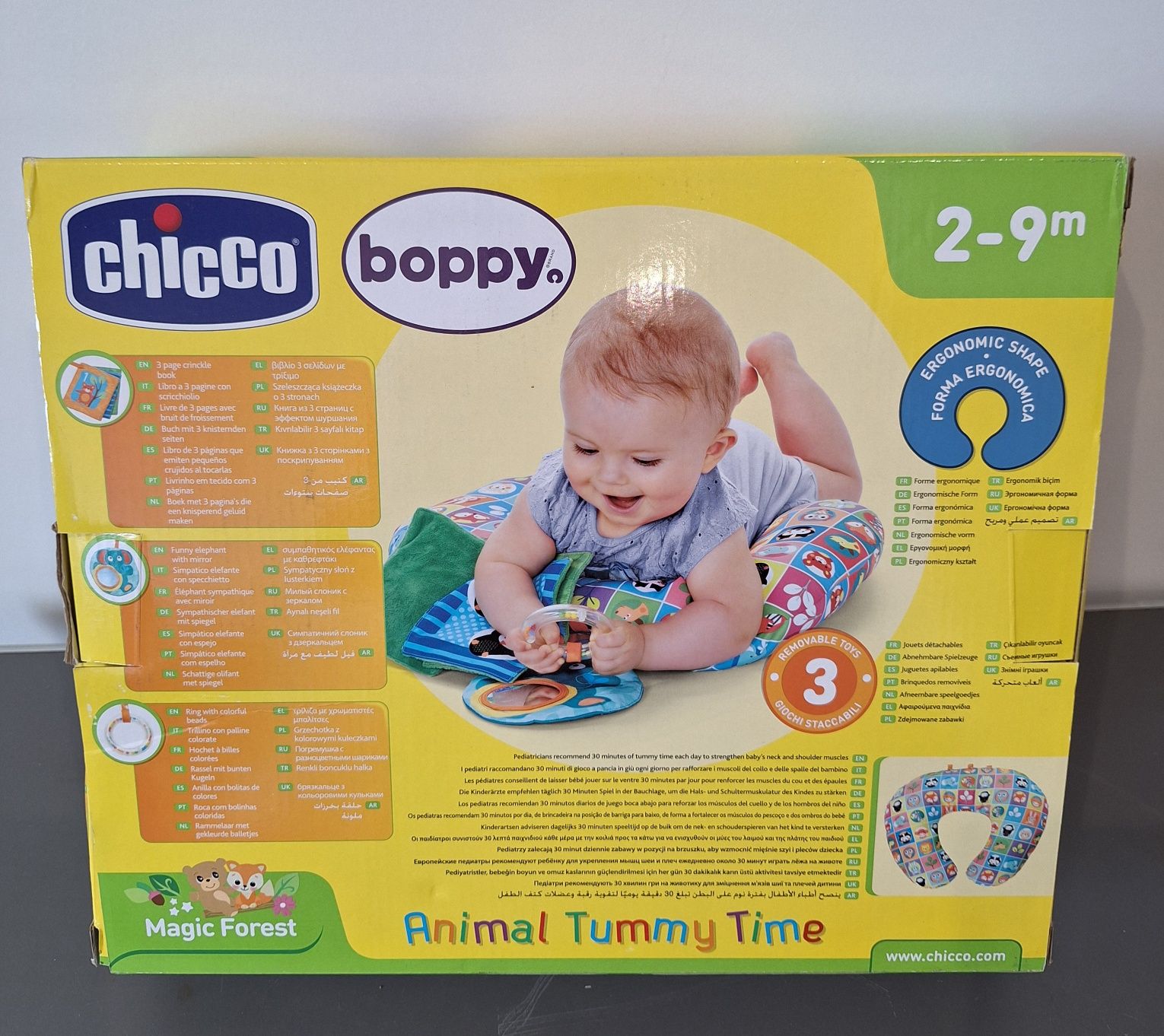 Edukacyjna poduszka Chicco z zabawkami dla dziecka