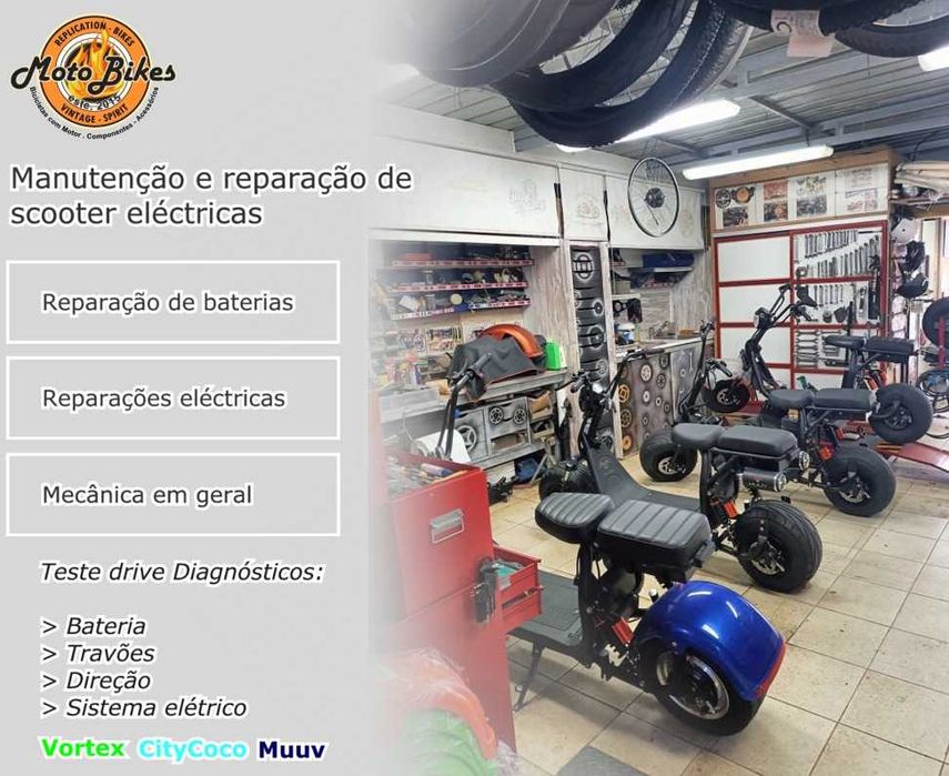 Manutenção e reparação de scooter elétricas