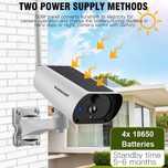 Câmara SEM FIOS * Vigilância WiFi Solar * 3MP 1560P * WIFI
