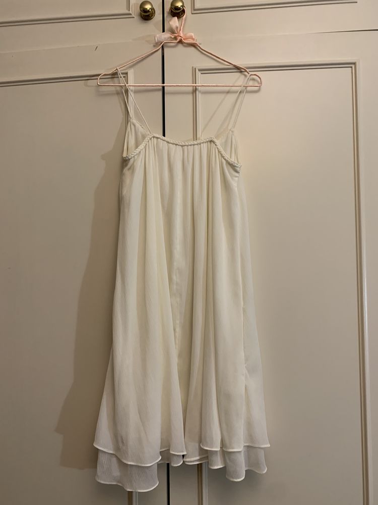 Vestido branco Mango Tam S