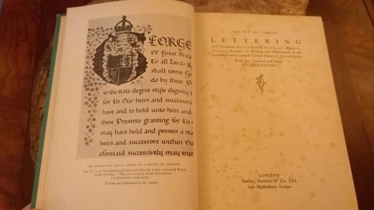 Книга Леттеринг 1930 г. Lettering for students and craftsmen