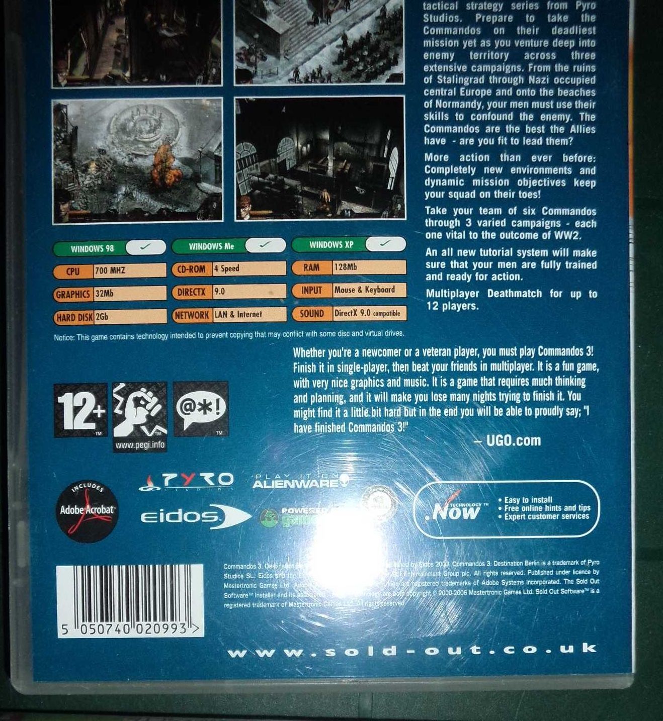 gra Commandos 3 Destination on Berlin, ENGLISH, PC CD BOX 2006