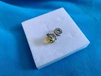 nowy charms srebro 925 pszczoła plaster miodu cyrkonie kryształ żółty