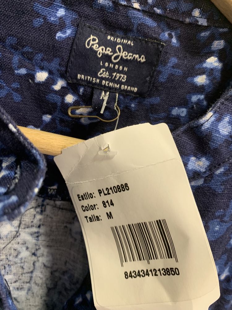 Granatowy kombinezon len Pepe Jeans rozmiar M