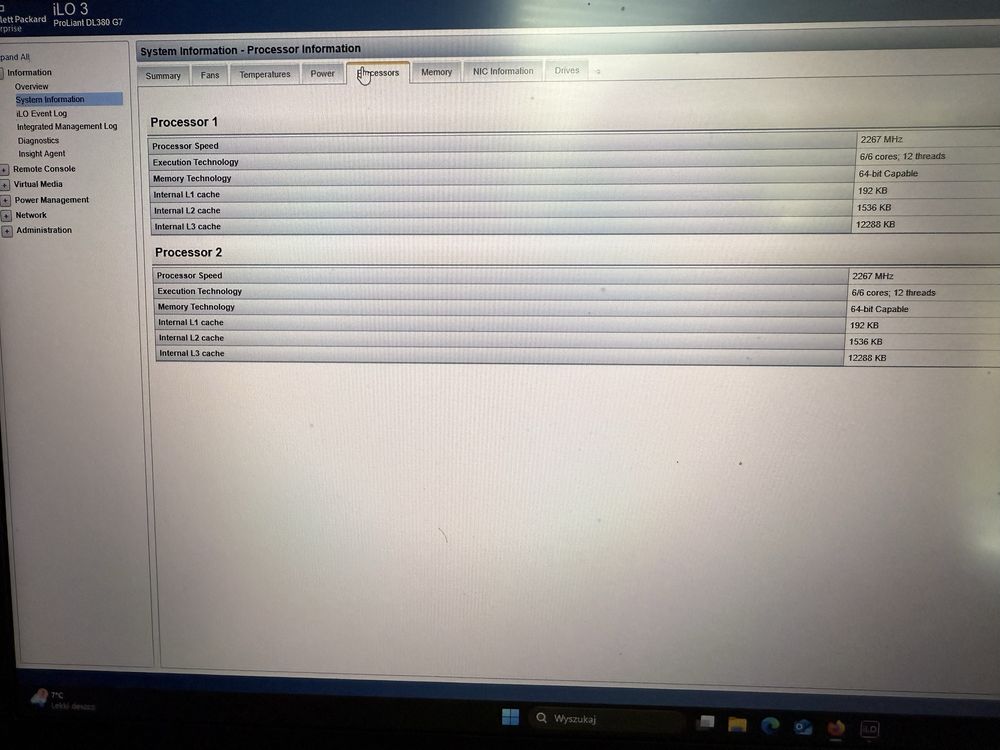 Serwer HP Proliant 380 G7 2x6C 40GB RAM 2x146GB SAS