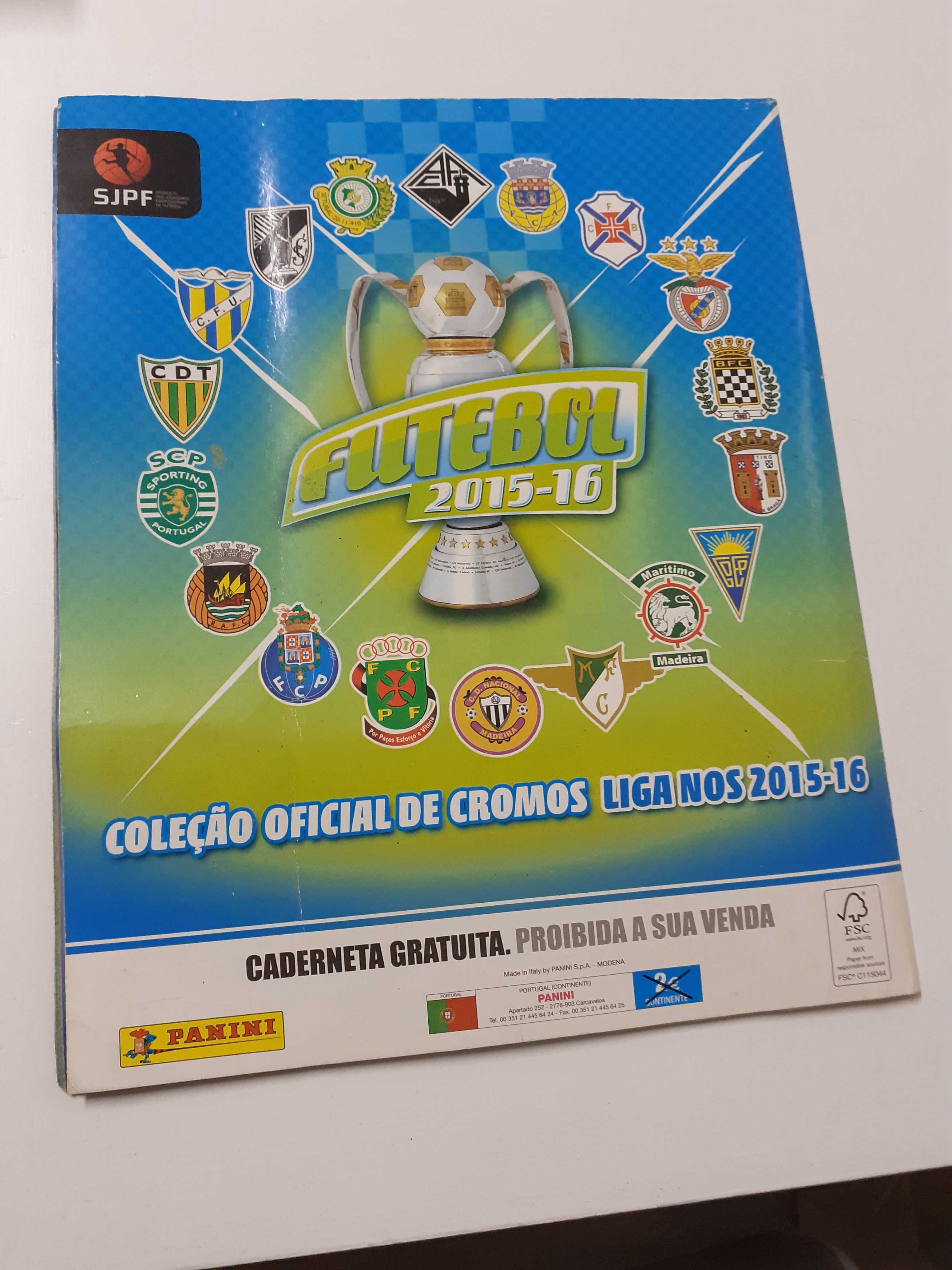Caderneta cromos futebol 2015-16 completa