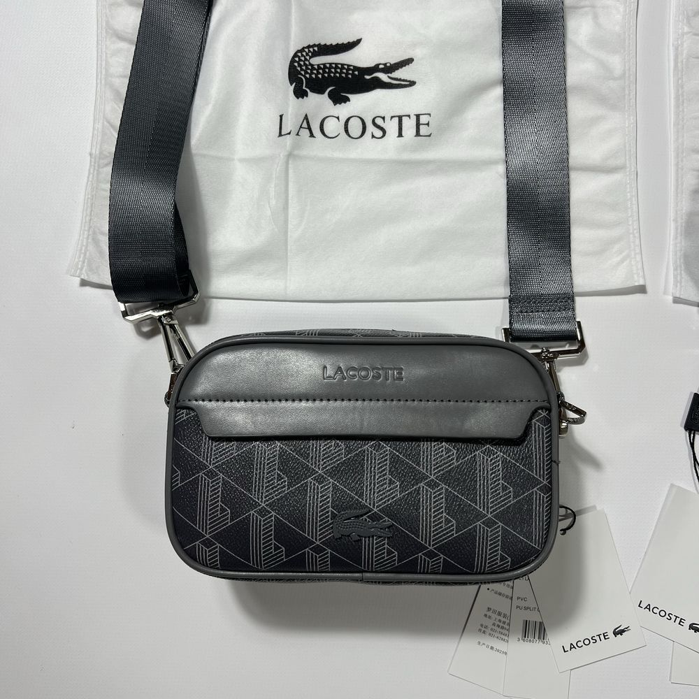 Сумка Lacoste месенджер монограмний monogram лакост барсетка крокодил