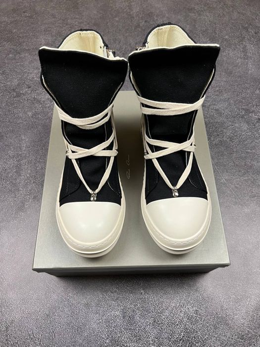 Rick Owens Hexagram Ramones Low Black White