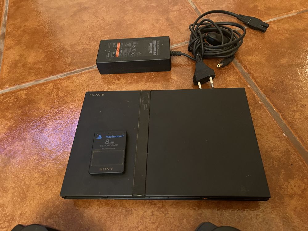 Playstation 2 - 2 Comandos / Cartão Memoria 8MB - Para Pecas