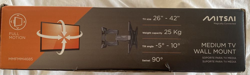 Suporte TV 26” a 42” - até 25kg (Mitsai)