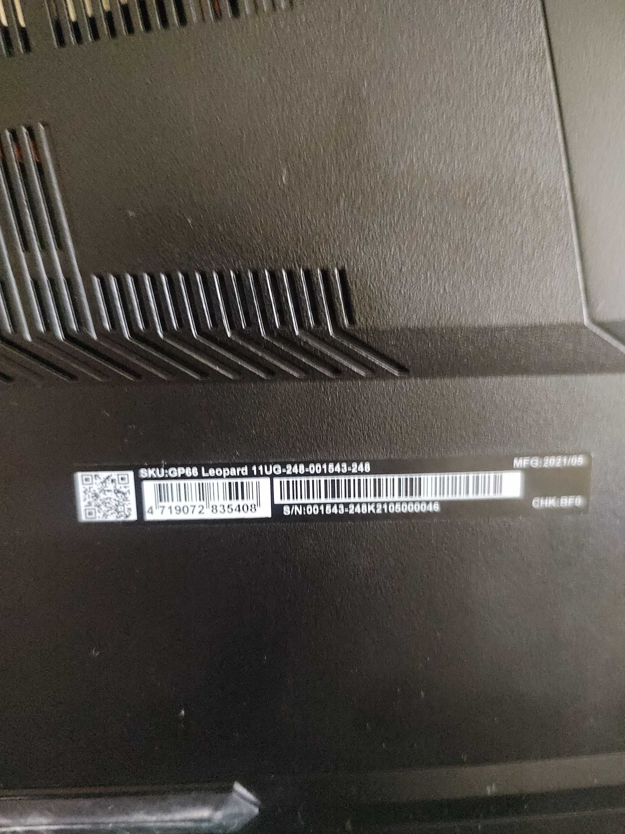 Laptop Gamingowy msi gp 66 leopard 11ug