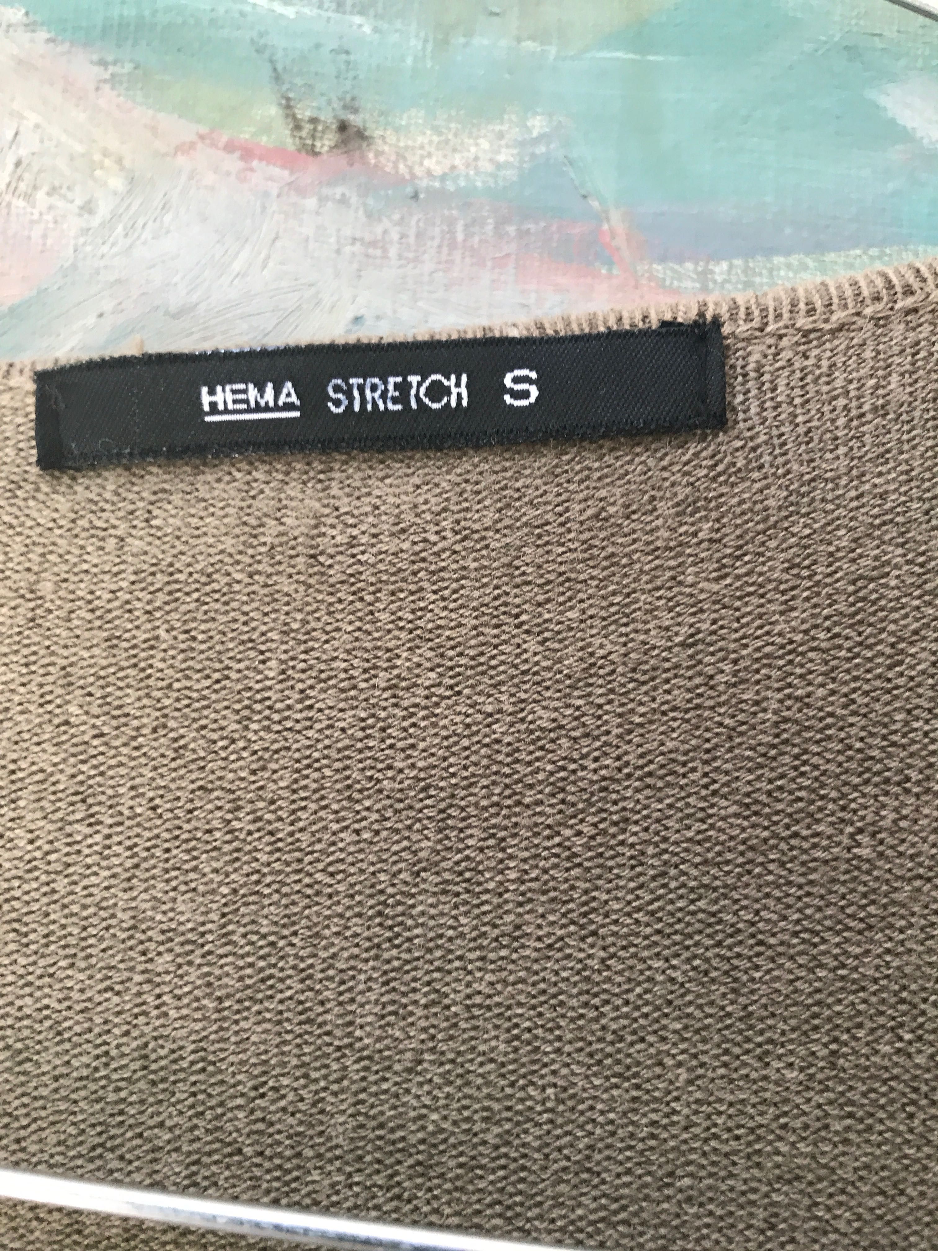 Hema stretch świetny sweter wiązany oliwkowy bawełna okazja cenowa