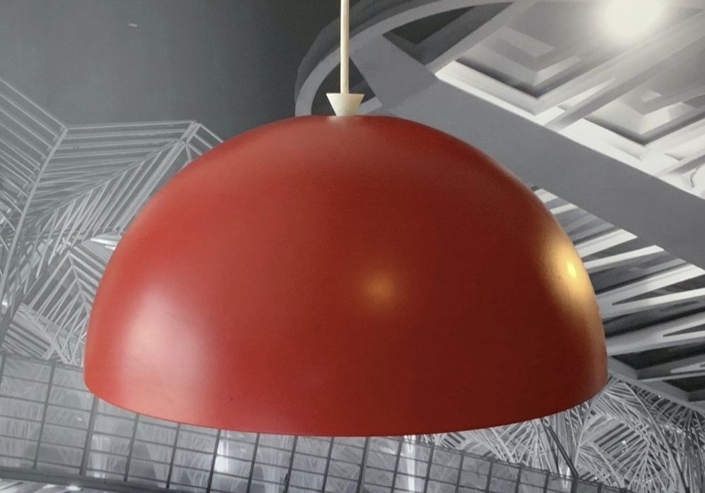 Candeeiro IKEA vermelho metal